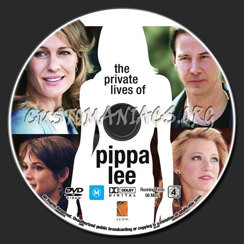 The Private Lives Of Pippa Lee dvd label