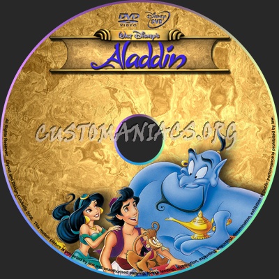 Aladdin dvd label