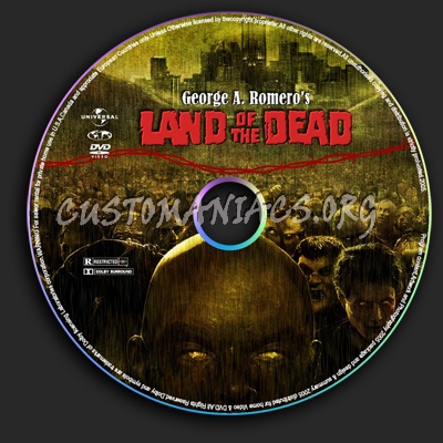 Land Of The Dead dvd label
