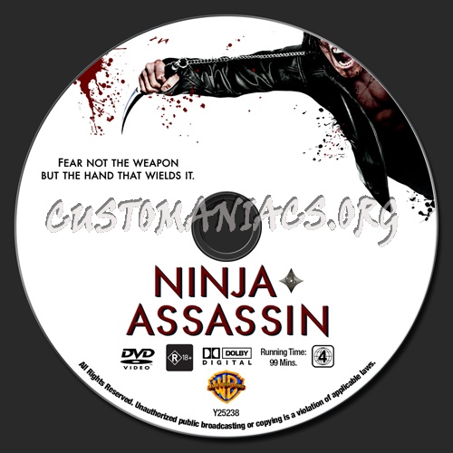 Ninja Assassin dvd label