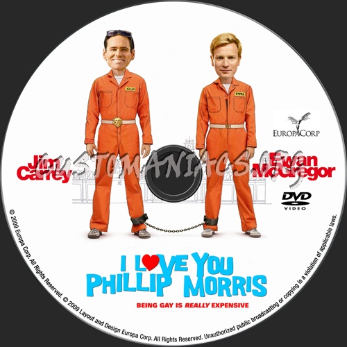 I Love You Phillip Morris dvd label