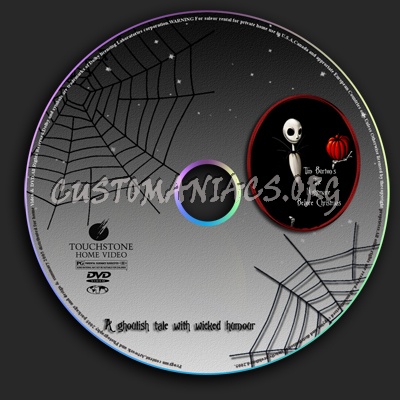 The Nightmare Before Christmas dvd label