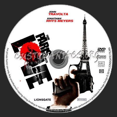 From Paris With Love dvd label