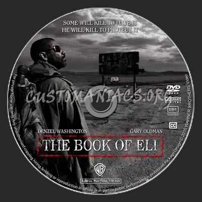 The Book of Eli dvd label