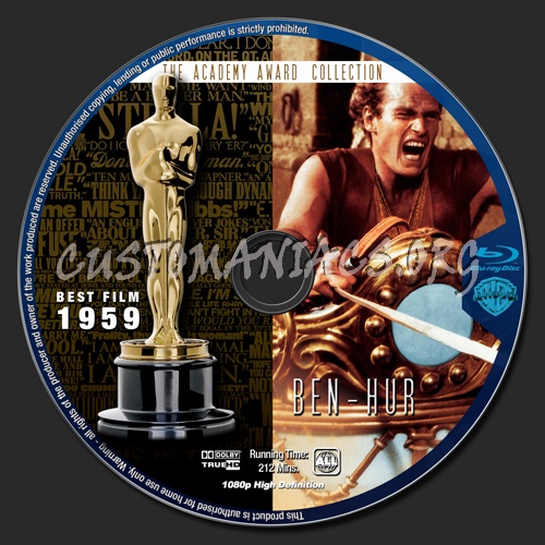 Academy Awards Collection - Ben Hur blu-ray label