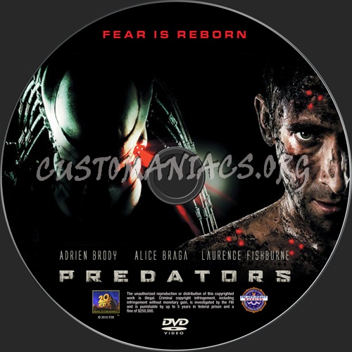 Predators dvd label