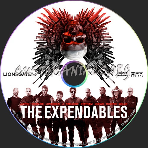 The Expendables dvd label