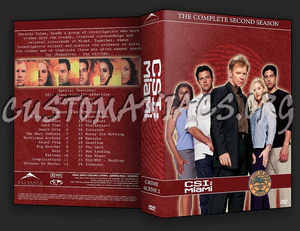CSI - Miami Season 1-4 dvd cover