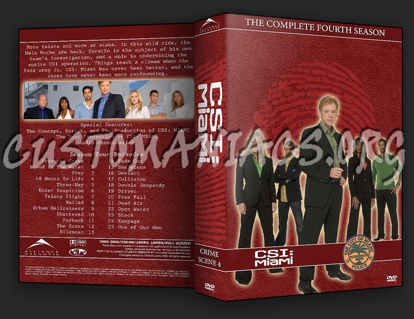 CSI - Miami Season 1-4 dvd cover