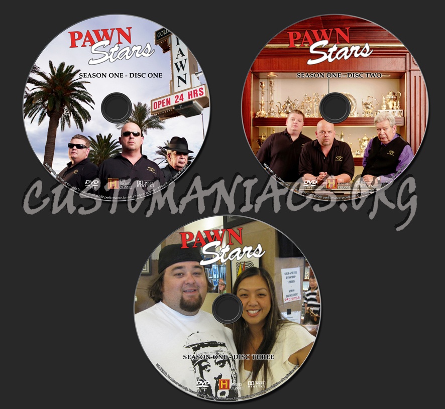 Pawn Stars Season One dvd label