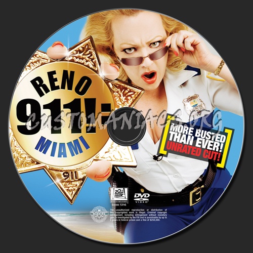 Reno 911! Miami dvd label