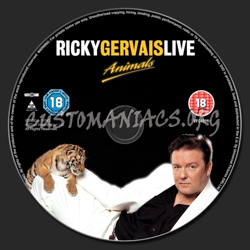 Ricky Gervais Live Animals dvd label