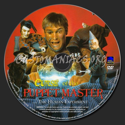 Curse of The Puppet Master dvd label