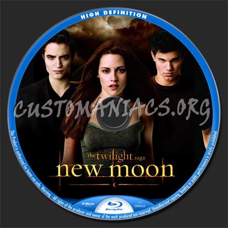 The Twilight Saga - New Moon blu-ray label