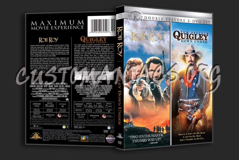 Rob Roy / Quigley Down Under dvd cover
