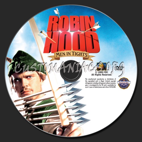 Robin Hood Men in Tights dvd label