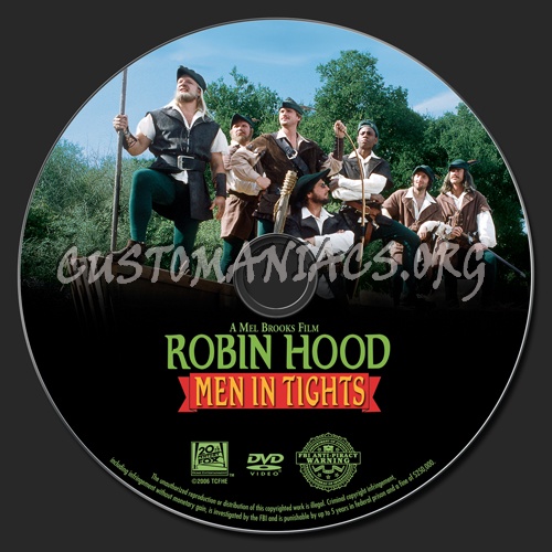 Robin Hood Men in Tights dvd label