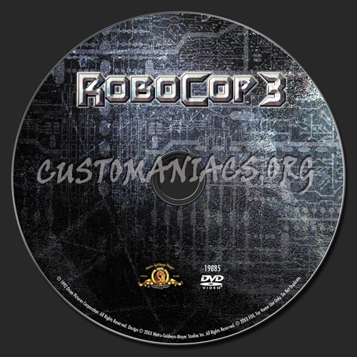 Robocop 3 dvd label