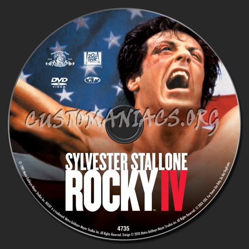 Rocky 4 dvd label