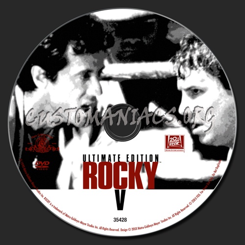 Rocky 5 dvd label