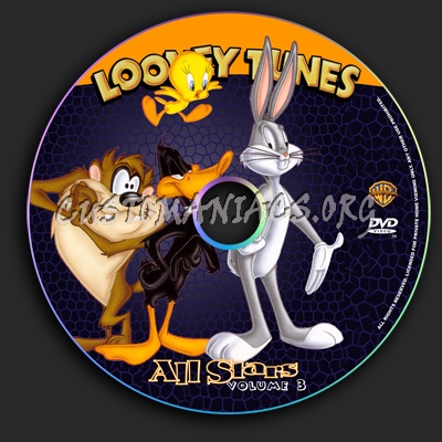 Looney Tunes Allstars Volume 3 dvd label