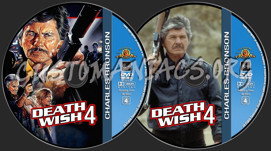 Charles Bronson Collection - Death Wish 4 dvd label
