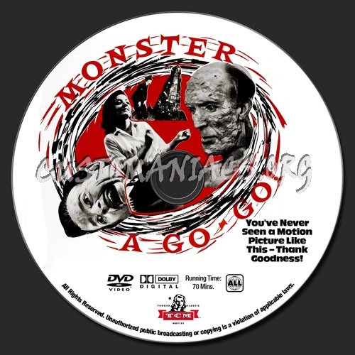 Monster A Go Go dvd label