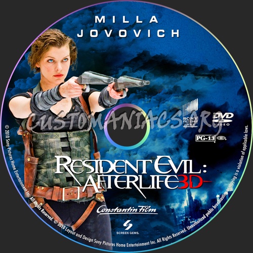 Resident Evil: Afterlife dvd label