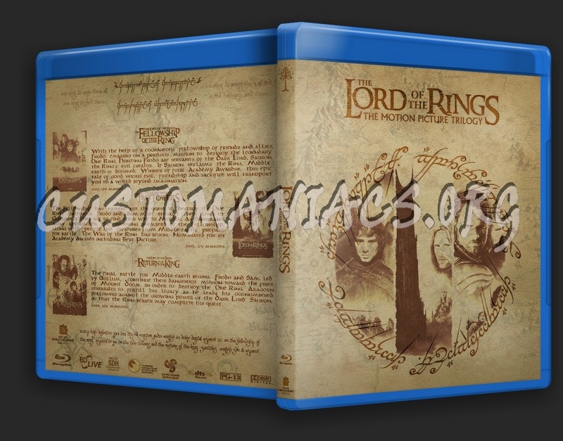 Lord of the Rings Trilogy blu-ray cover