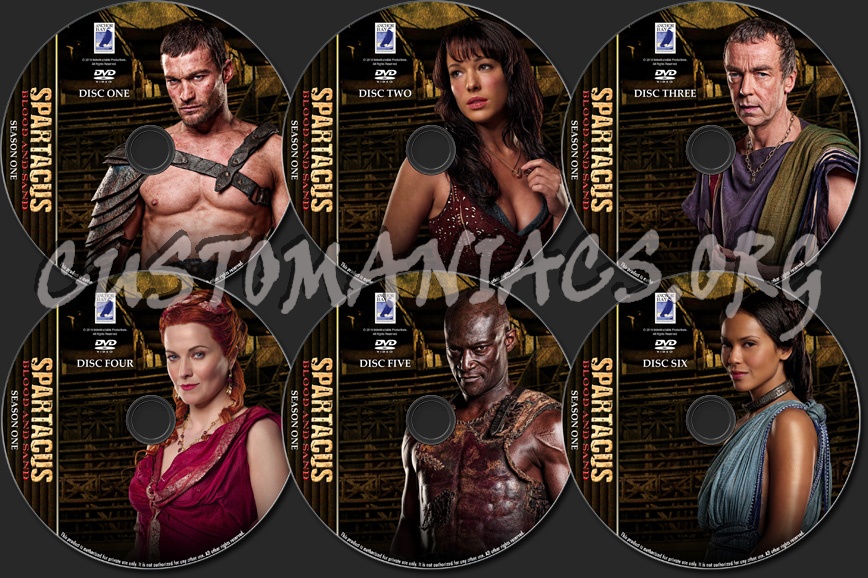 Spartacus: Blood And Sand - TV Collection dvd label