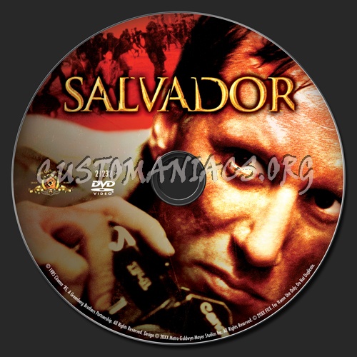 Salvador dvd label