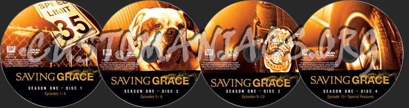 Saving Grace Season 1 dvd label