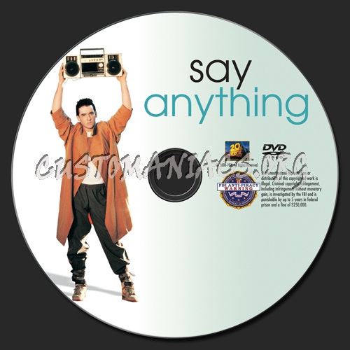 Say Anything dvd label