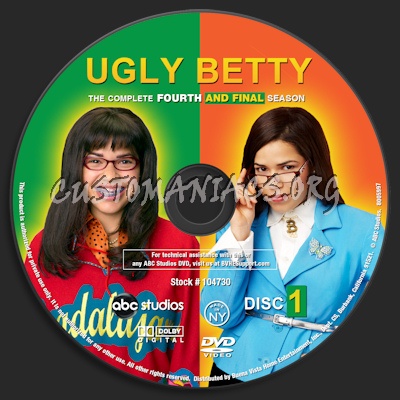 Ugly Betty Season 4 dvd label