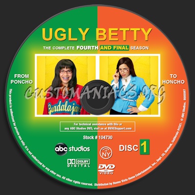 Ugly Betty Season 4 dvd label