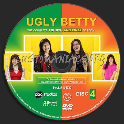 Ugly Betty Season 4 dvd label