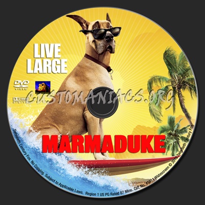 Marmaduke dvd label