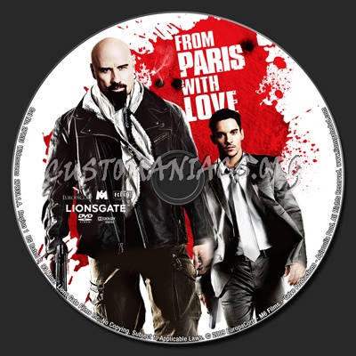 From Paris With Love dvd label