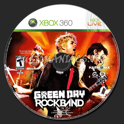 Green Day Rock Band dvd label