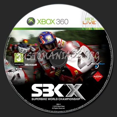 SBK X Superbike World Championship dvd label