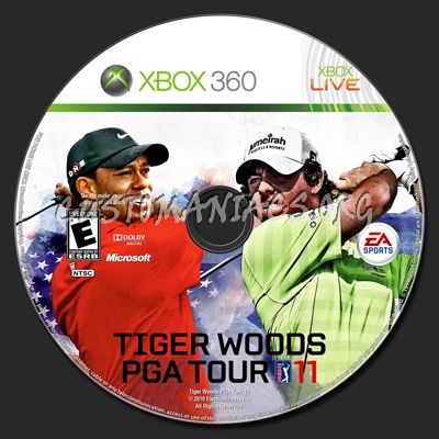 Tiger Woods PGA Tour 11 dvd label