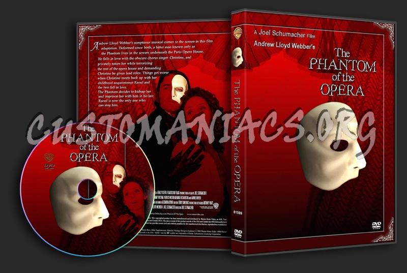 The Phantom Of The Opera dvd cover