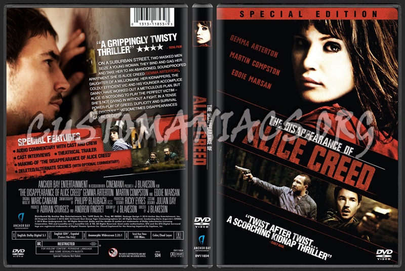 The Disappearance of Alice Creed dvd cover