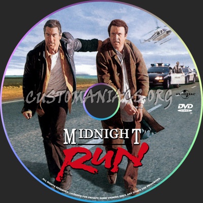 Midnight Run dvd label