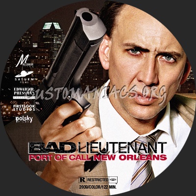 Bad Lieutenant Port of Call New Orleans dvd label