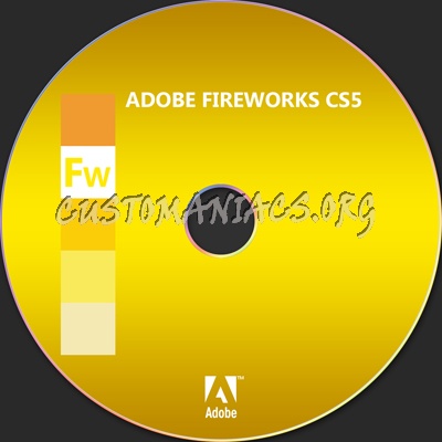 Adobe Fireworks CS5 dvd label