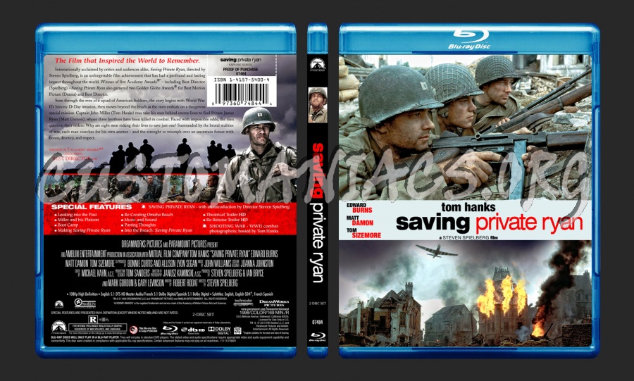 Saving Private Ryan blu-ray cover