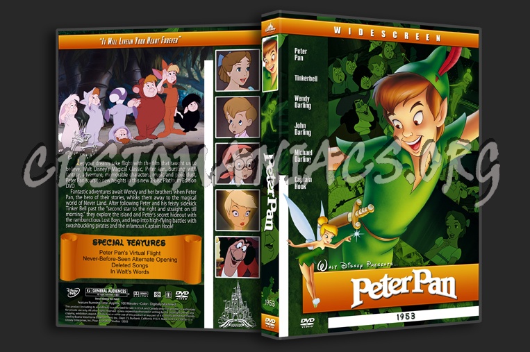 Peter Pan - 1953 dvd cover