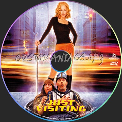 Just Visiting dvd label