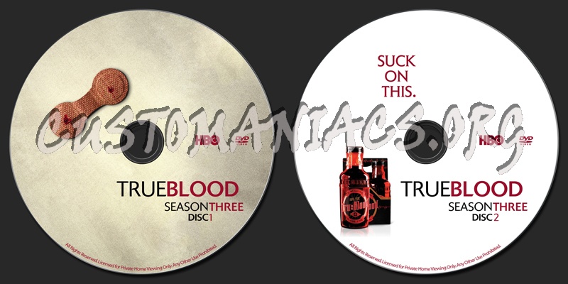 True Blood dvd label